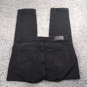 Dressman Jeans Mens 36x30 Black Slim Fit Casual Dark Wash Denim Stretch Straight